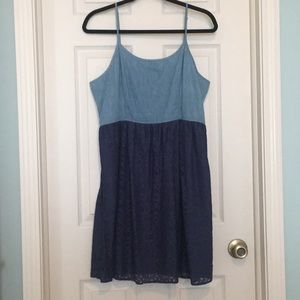 Chambray and Lace Sundress
